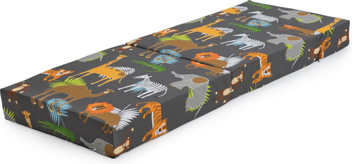 Kids Opvouwbare Matras - Logeermatras Opvouwbaar - Zetelbed - Kinderen Vouwmatras - Kinder Opvouwbaar Matras 1 Persoons - Logeerbed voor Kinderen