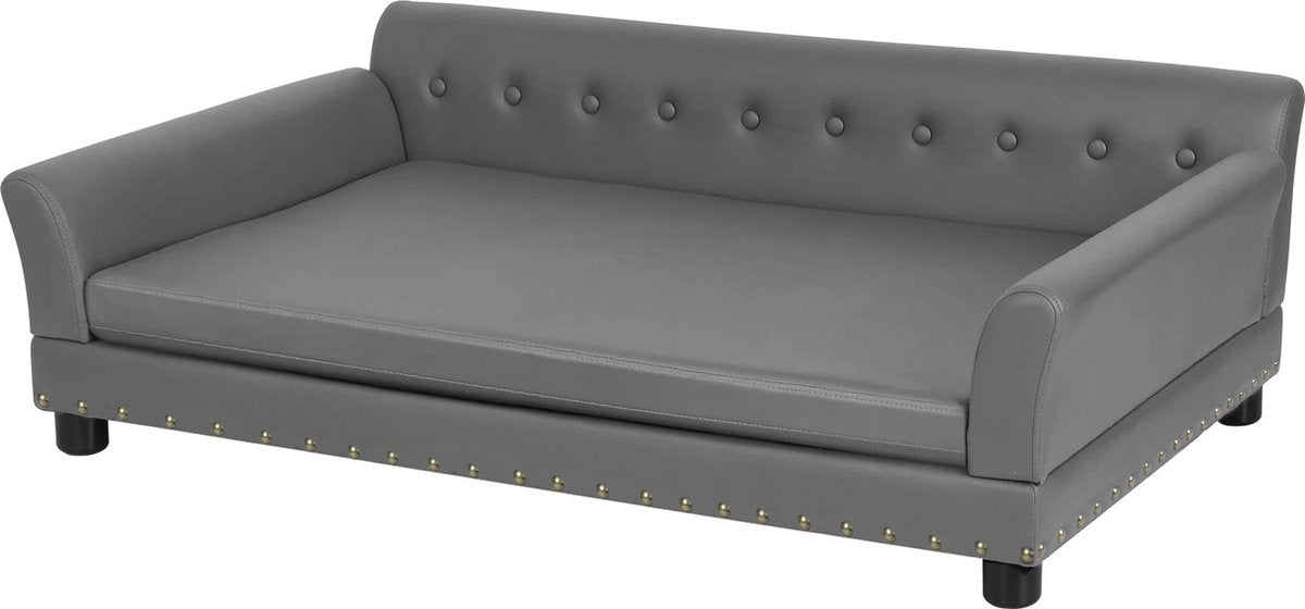 Rakmishop - Luxe Hondenbank - Max 100kg - Hondenbank - Hondensofa - Hondenbank voor grote honden - 120x74x40cm - Maat XL - Grijs