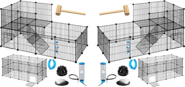 Konijnenhok Binnen - Konijnenhok - Konijnenren - Konijnenkooi – Dierenhuis – Konijnen Kooi – Dierenverblijf - Kattenbench - Kattenren Buiten en Binnen - Kattenkooi - 144 x 72 x 36 cm