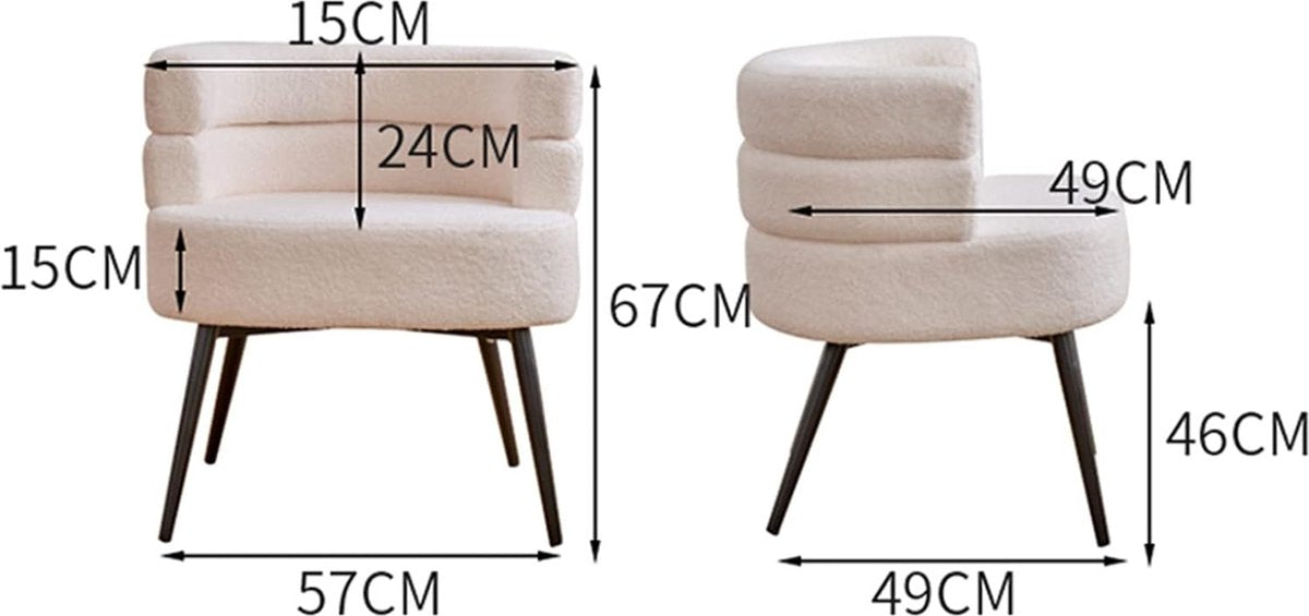 Teddy Fauteuil Halve Cirkel Roze