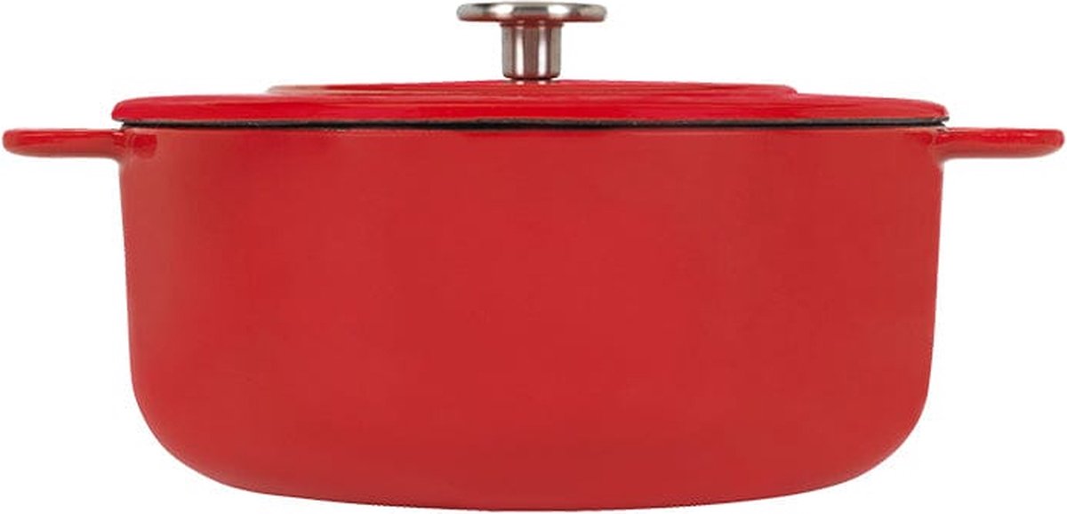 COMBEKK - Sous-Chef - Gietijzeren Braadpan - 24CM - Rood
