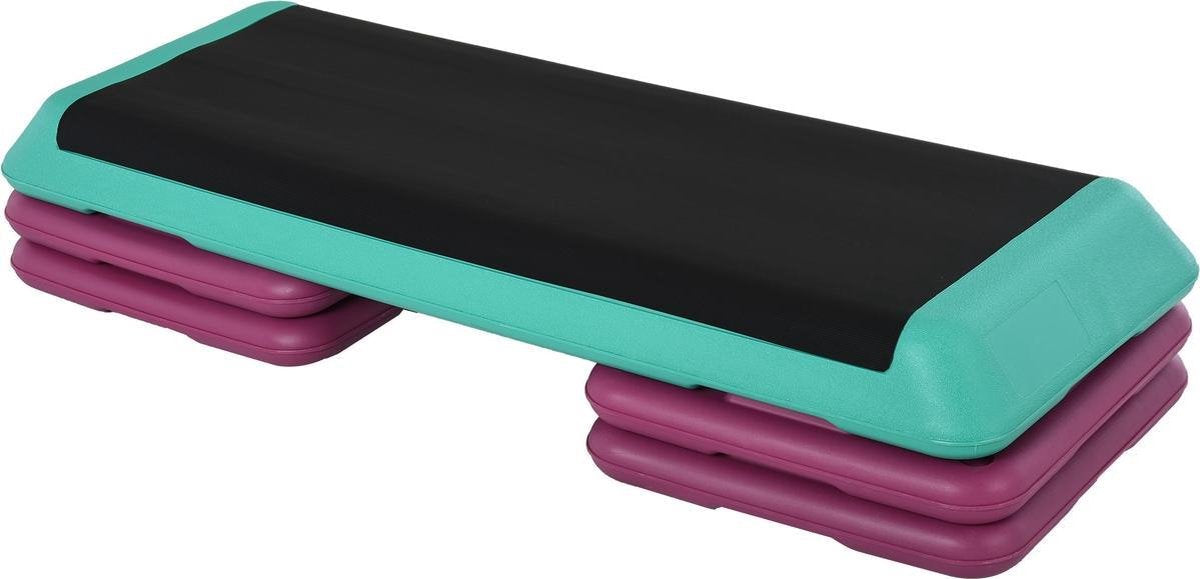 FitGoodz - Fitness Step - Aerobic Step Bankje - Antislip Oppervlak - Stepper - Verstelbaar In 4 Hoogtes