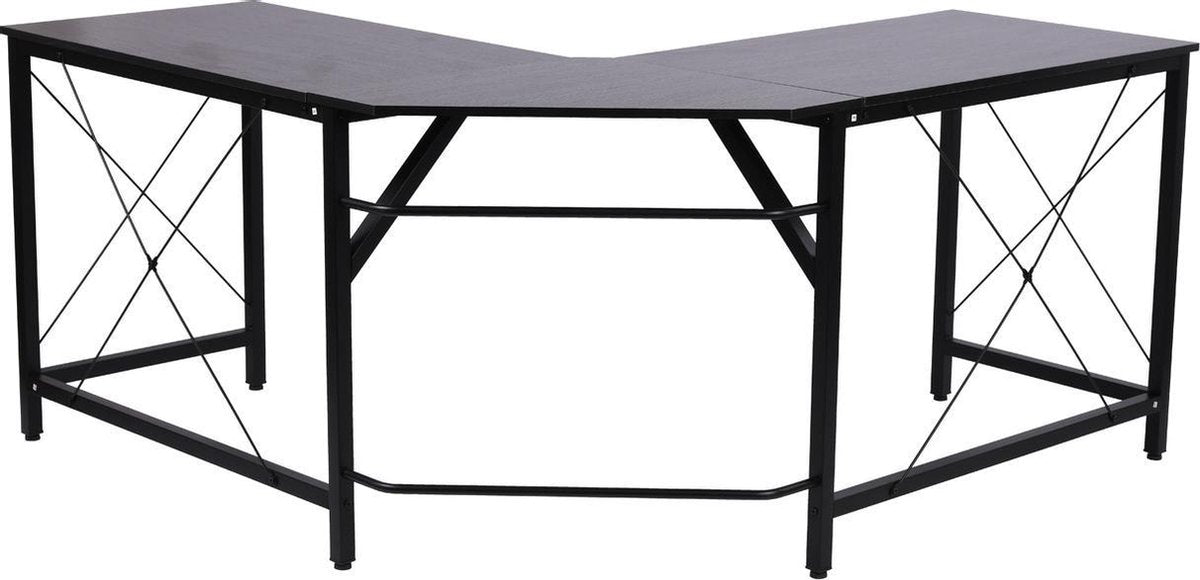 Hoekbureau - Computerbureau - Computertafel - Laptop Computer Hoek Meubel - Computermeubel - Gamemeubel - Zwart