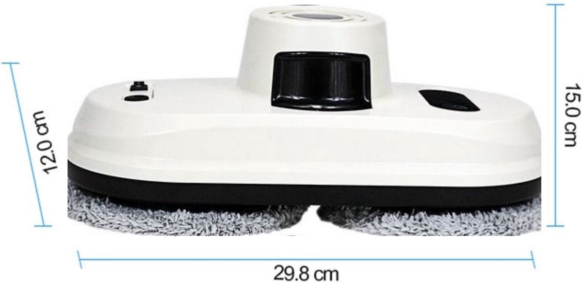 Intelligente Robot Ramenwasser Wit - Automatisch Of Bestuurbaar - Elektrische Glazenwasser - Ramen Wassen - Ruitenreiniger - Valbeveiliging - Sterke Zuigkracht - Met Afstandsbediening - 800w
