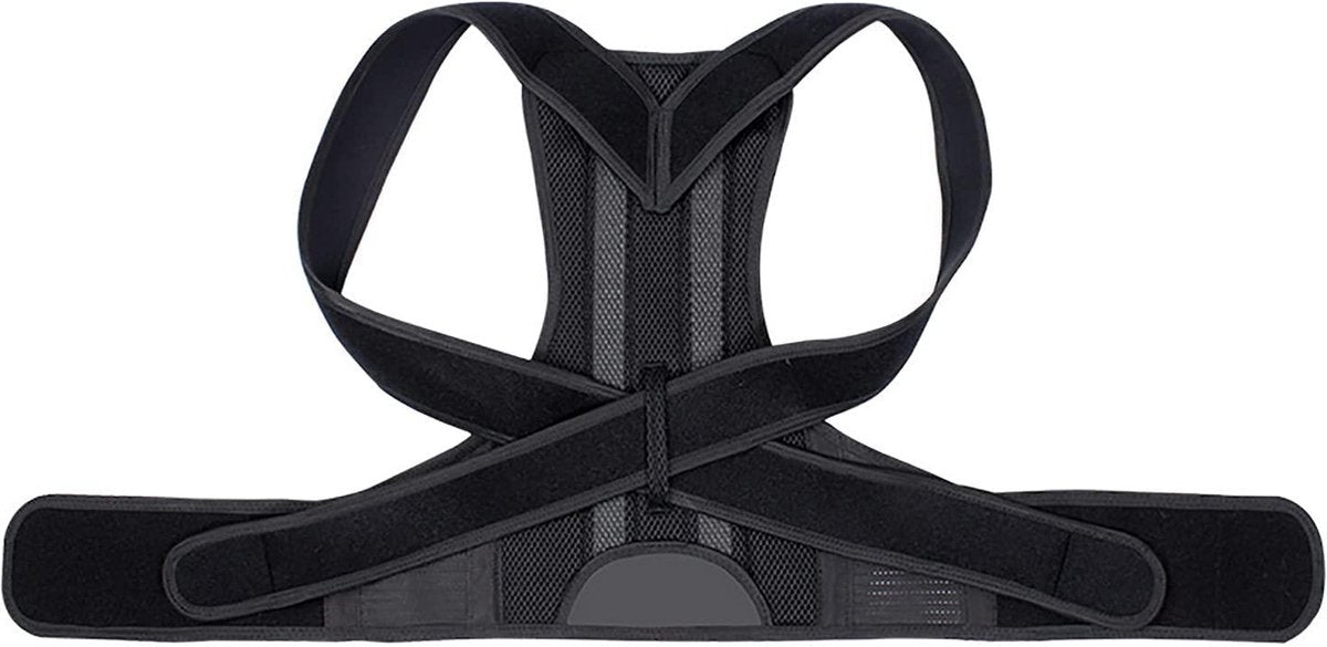 Backhouder Houdingscorrectie - Verstelbare Rugband voor een Rechte Houding - Suaver - Schouderverlichting - Rugpijn - 4XL Zwarte houdingscorrector rugbrace riem
