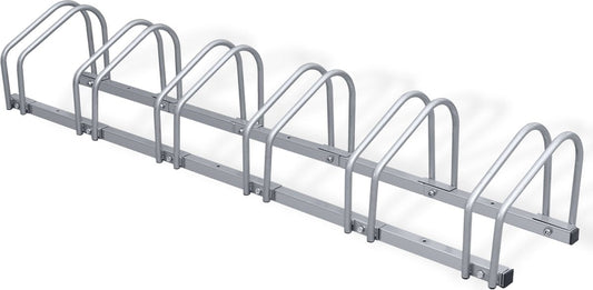 6-Bike Cycle Rack For Floor or Wall Mounting Silver