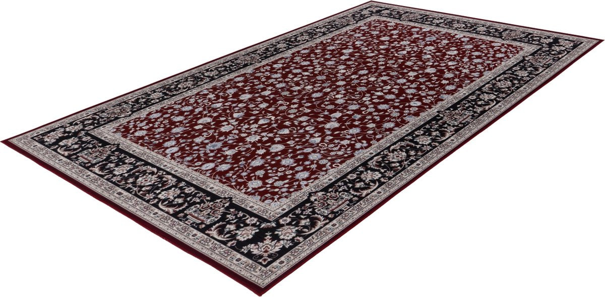 Lalee Dunya klassiek vloerkleed digitaal geprint karpet Perzisch motief laagpolig tapijt antislip rug wasbaar 160x230 cm rood