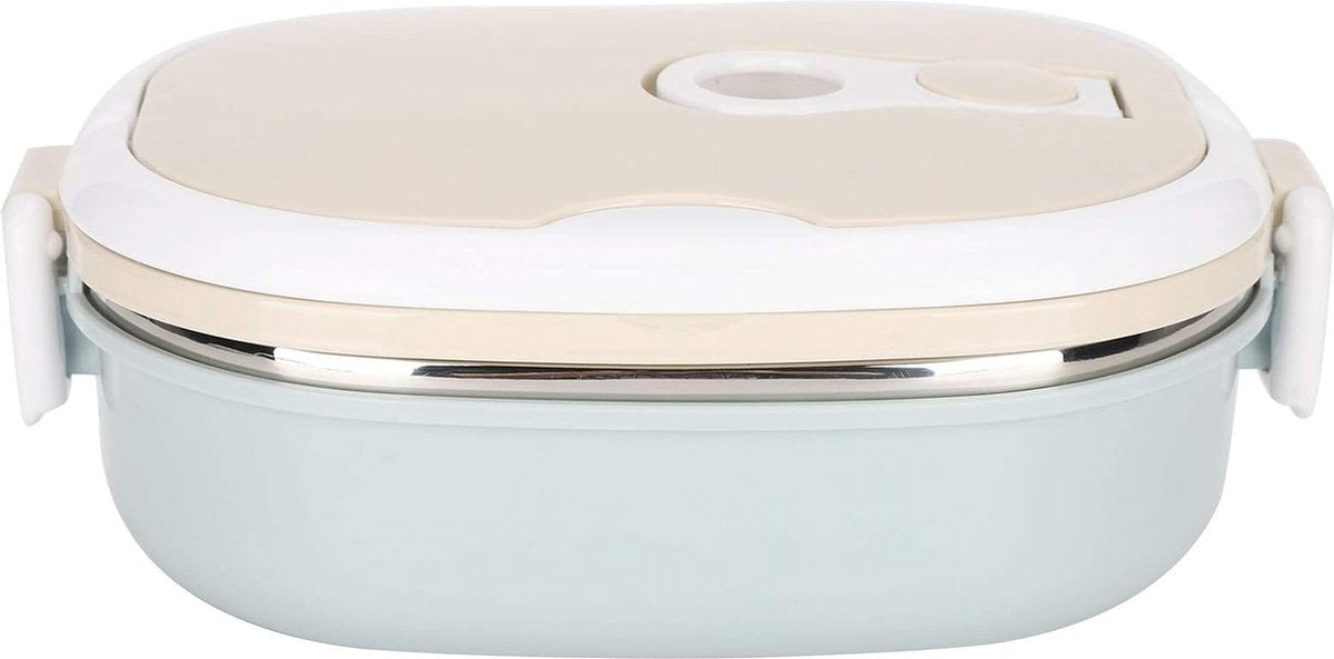 Thermos Bento-lunchbox met roestvrijstalen thermische isolatie, enkellaags 900 ml voedselcontainer voor kinderen, volwassenen, studenten, houdt voedsel warm, geschikt voor werk, school, kantoor