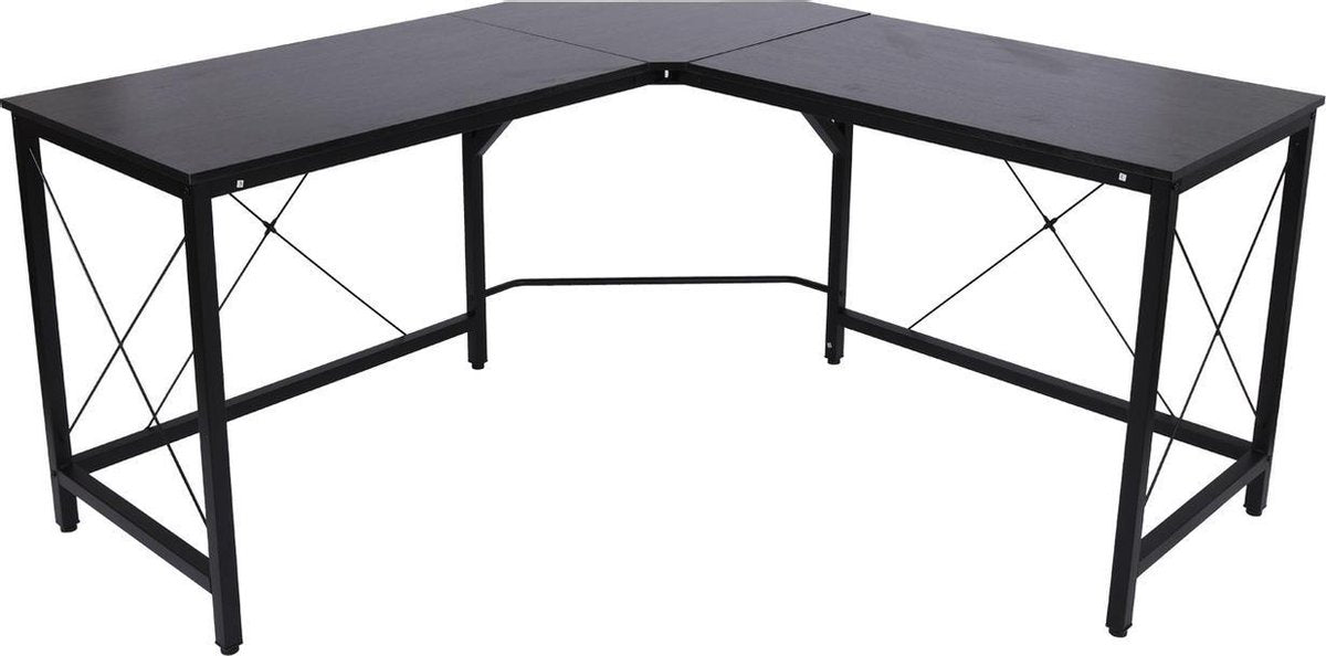 Hoekbureau - Computerbureau - Computertafel - Laptop Computer Hoek Meubel - Computermeubel - Gamemeubel - Zwart
