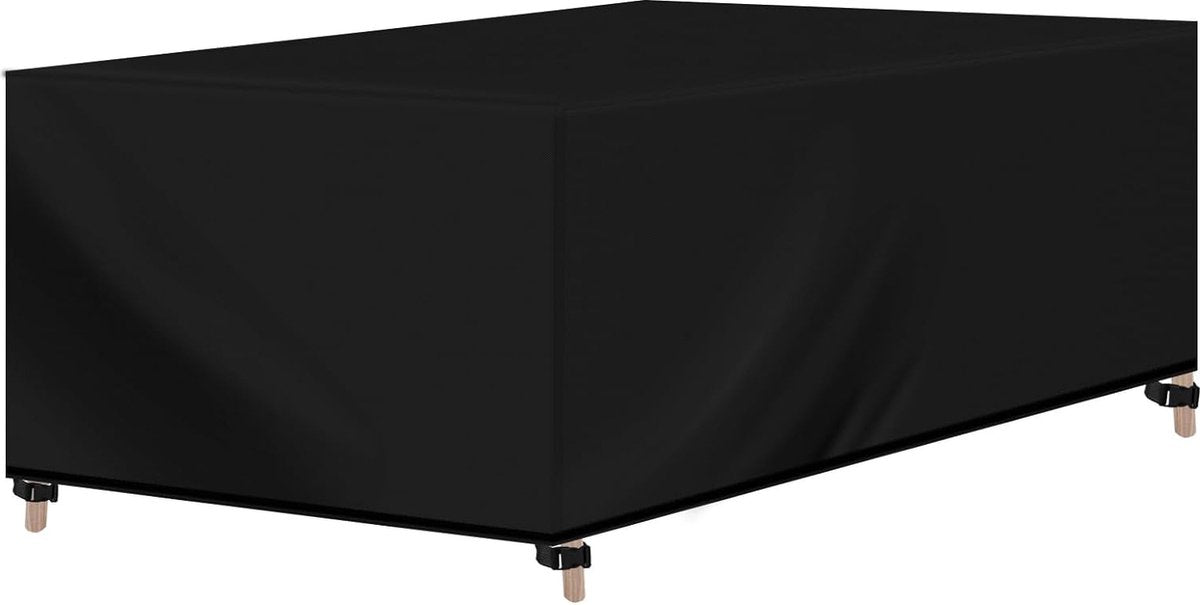 Hoes voor tuinmeubelen, rechthoekig, 215 x 135 x 74 cm, 420D Oxford-stof, waterdichte hoes, UV-bestendig, beschermhoes voor meubelsets, tuintafel, zitmeubelen