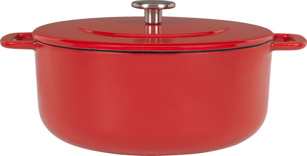 COMBEKK - Sous-Chef - Gietijzeren Braadpan - 24CM - Rood