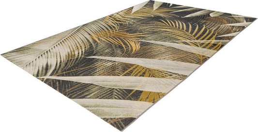 Lalee Summer - Vloerkleed - Out- indoor - Buitengebruik - Flatweave - Tuin - Blad - Strandtapijt - Rotsen - 120x170 cm - Groen beige