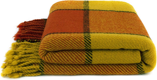 Alenika Wollen Plaid Rood Ivanna - 100% Zuivere wollen deken - 150x200cm - 1500g