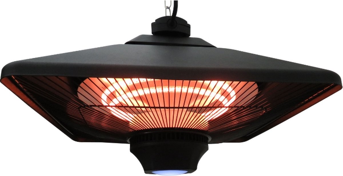Terrasverwarmer met afstandsbediening - Heater - Terrasheater - 2000 Watt - Zwart