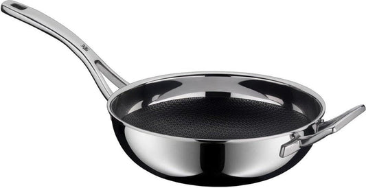 Wokpan inductie WMF Profi Resist 28cm RVS Honingraat Anti-Aanbaklaag Gelijkmatige warmteverspreiding alle Warmtebronnen incl. Inductie