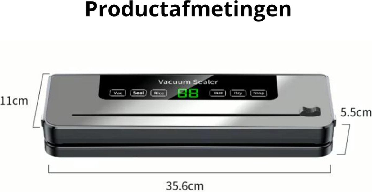Vacumeermachine - Vacuüm Sealer - Foodsaver - Vacuümmachine met Slangaansluiting - Inclusief Vacuümzakken