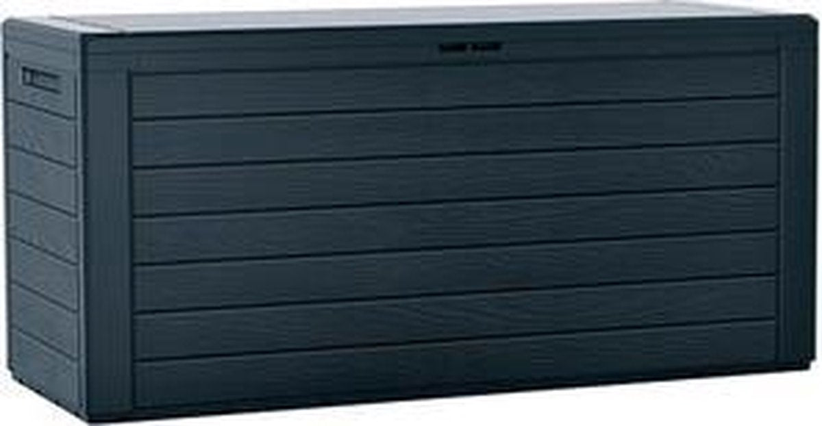 Prosperplast Kussenbox - houtlook - 280 liter - 116 x 43,8 x 55 cm - kussen opbergbox