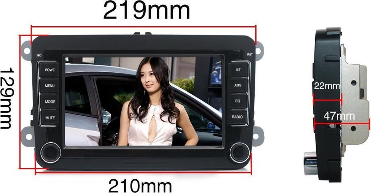 Autoradio 510RNS Android Volkswagen Polo Golf / Seat / Skoda Bluetooth Navigatie kaarten Europa