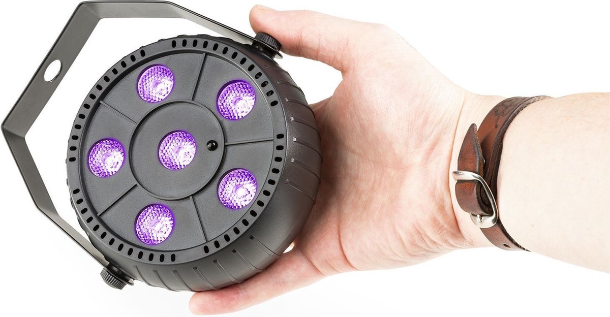 Blacklight met Ingebouwde Accu - BeamZ PLP14 - Disco Feestverlichting - 6 leds