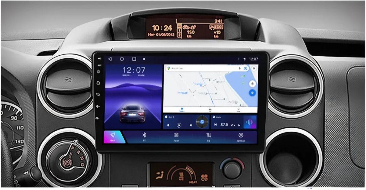 Peugeot Partner 307 & Expert / Citroen Berlingo & Jumpy C2 & C3 / Toyota proece | 4GB & 64GB | 2001 - 2018 | Carplay & Android auto | Autoradio met Navigatie | Radioscherm | 2003 2004 2005 2006 2007 2008 2009 2010 2011 2012 2013 2014 2015 2016 2017