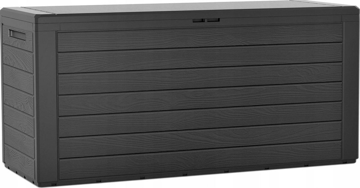 Prosperplast Kussenbox - houtlook - 280 liter - 116 x 43,8 x 55 cm - kussen opbergbox
