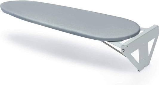 Strijkplank, wandmontage, inklapbare strijkplank, 90 graden draaibaar, wandstrijkplank, inklapbaar, met katoenen overtrek, ruimtebesparend, hittebestendig, 1070 mm x 300 mm x 35 mm