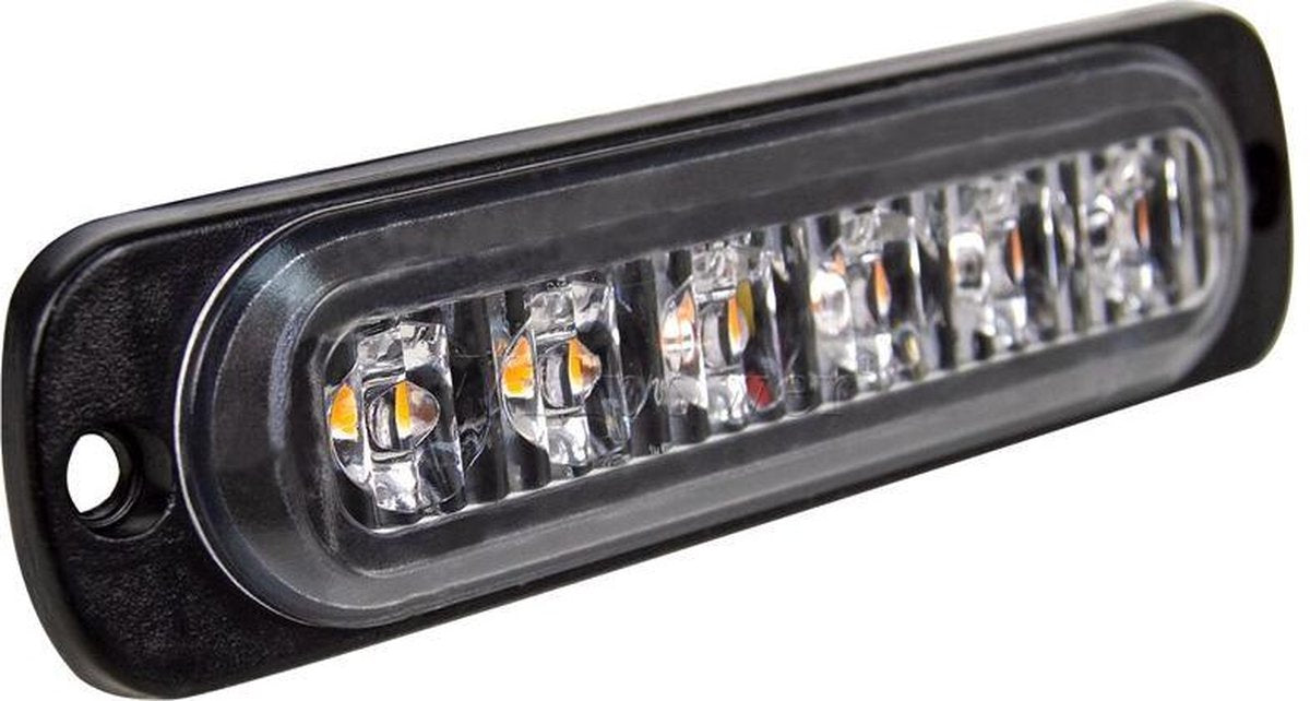 8-pack waarschuwingslampen - 12V/24V LED - 18W - 2000K - Noodverlichting - Werkverkeer - 6 LED - 18 standen - Flitspatronen - AMBER - Oranje - Knipperlichten - Waarschuwingslichten - Knipperlicht - Gevaar - Noodverlichting - Knipperlichten