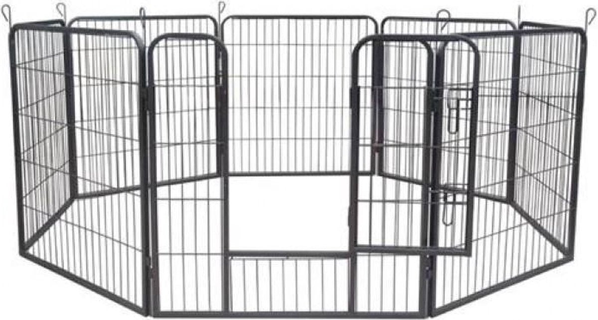 Puppyren 8-hoekig 60 cm hoog grijs hamerslag