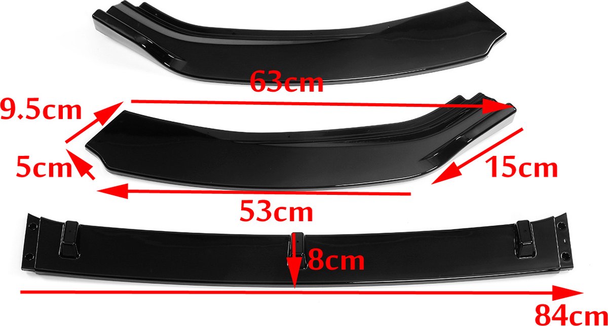 Front Lip Spoiler - for VW Golf MK7 2014-2017 - Gloss Black