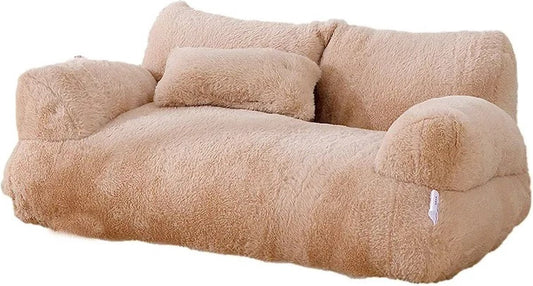 Luxe Kattenmand - Kattenbed - Kattenbank - Huisdierbed Voor Kleine Middelgrote Honden Katten - Comfortabel Pluche - 55x38x18cm - Kaki