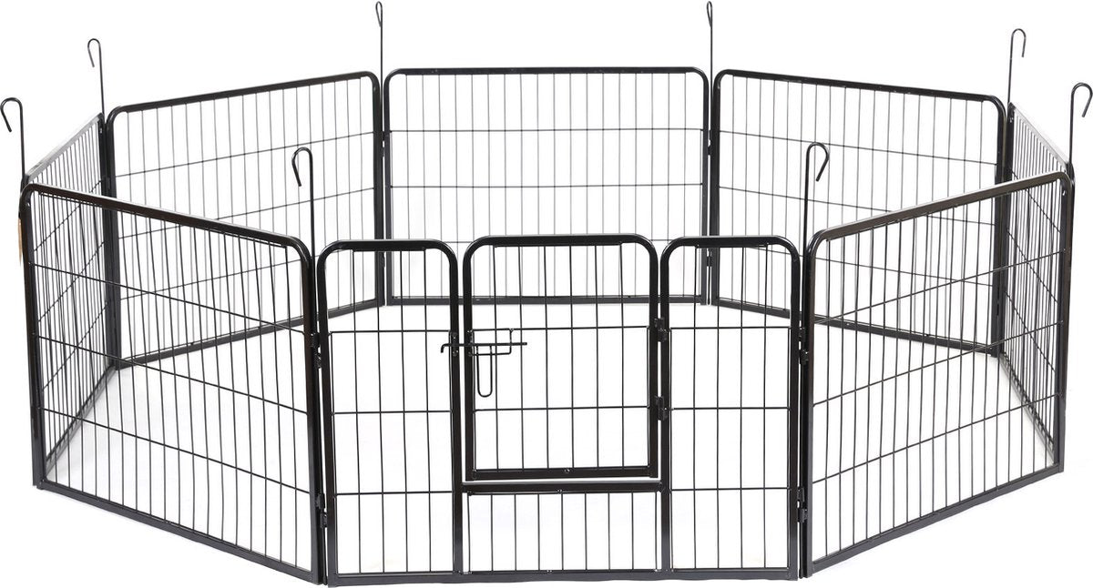 Puppyren 8-hoekig 60 cm hoog grijs hamerslag