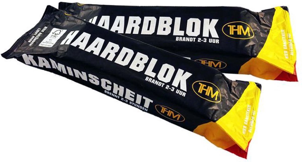 Fireplace Firelog - firelog 18 pieces - 2 hours per log - firelighter with 2 hours burning time - Fireplace accessories