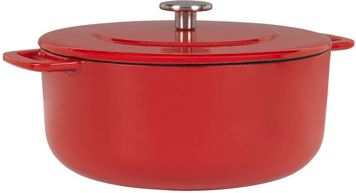 COMBEKK - Sous-Chef - Gietijzeren Braadpan - 24CM - Rood