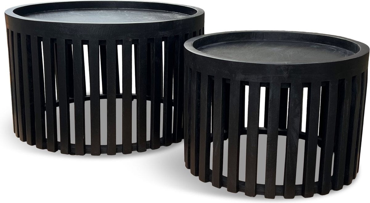 Salontafel S/2 Sven zwart mango