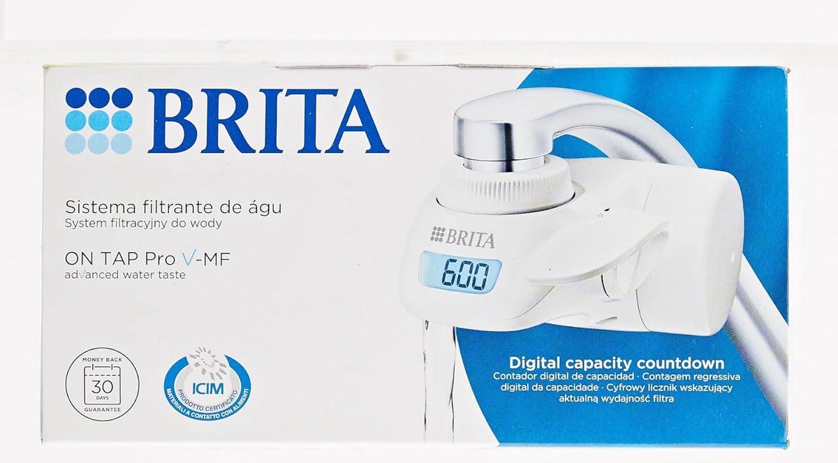 BRITA ON TAP Pro V-MF Waterfiltersysteem incl. 1 filterpatroon - 99,99% - Bacterievrij waterfilters & drinkflessen - Duurzaam Water met Filtertechnologie - Uitstekende Smaak waterfilter kraan