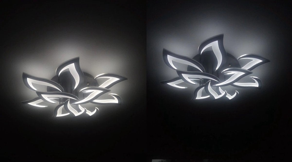 10 Lotus Plafondverlichting - Moderne LED - Woonkamer - Keuken - Slaapkamer - Kinderkamer - Plafonnière - Dimbaar Met Afstandsbediening en App