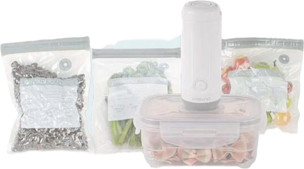Vacuum sealer set - 3 containers - 3 bags - sealer - organizer