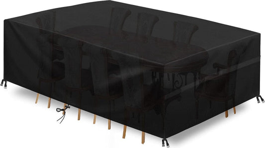 Tuinmeubelhoes, afdekzeil, tuinmeubelen, beschermhoes voor tuinmeubelen, waterdicht, winddicht, anti-UV, stofdicht, Oxford-weefsel, voor outdoor, bank, tafel, meubelsets, 230