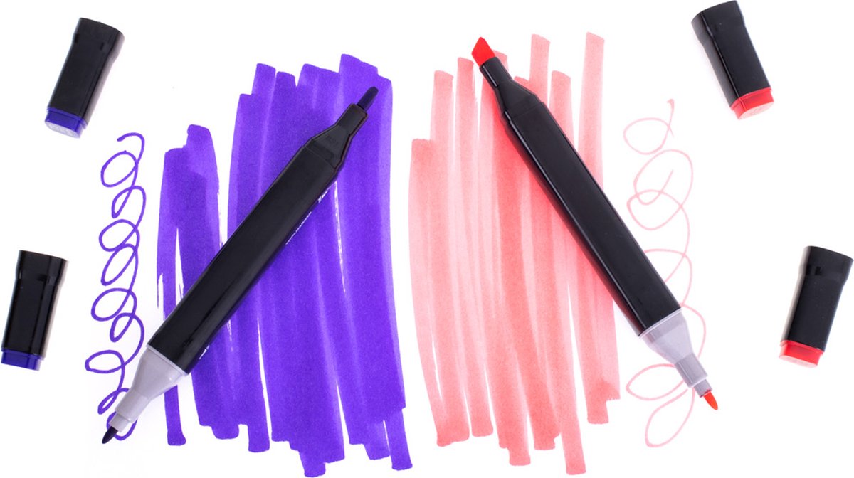 Stiften Voor Volwassenen Touch Twinmarkers Dubbelzijdige Alcohol Stiften - 168 stuks - Dual Tip Markers - Tekenstiften - Kleurstiften - Fineliners - Dikke Dunne Stiften - Handlettering Kalligrafie Bullet Journal Dagboek - Kleuren