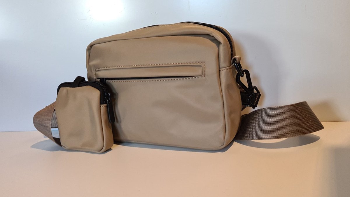 Beloningstas - Hond - Trainen - Trainingszak - Belonen - Handtas - Crossbody tas - Hondensport - Wandelen - Hondensport - Taupe