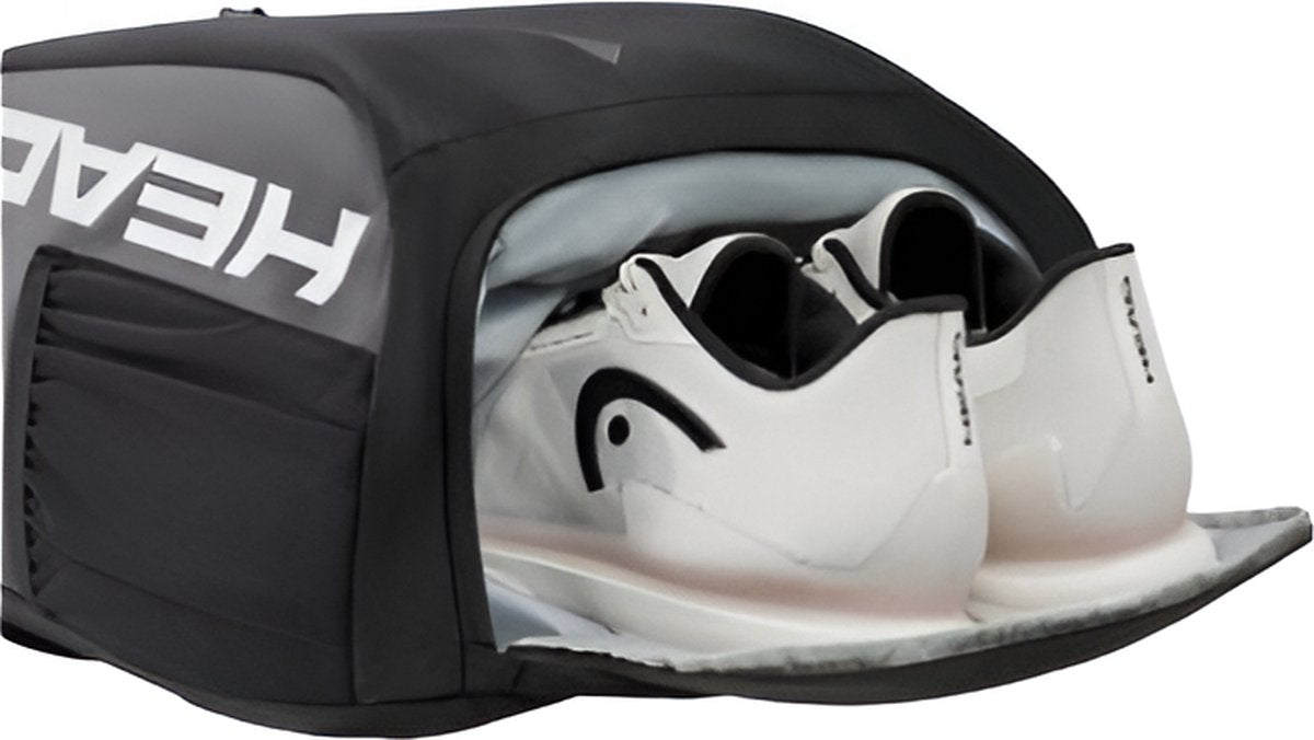 E-Shop4u - Tennistas - Tour Serie 1-2 Rugzak - Tennisschoen & Racket Vak - Tennis Racket Tas - Toernooi Sportrugzak - 25L - Zwart - Squash-Tennis-Badminton-Pickleball-Padel
