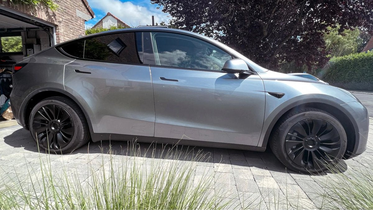 MHDW - Wieldoppen Geschikt voor Tesla Model Y Zwarte Performance Turbine wieldoppen set - Sportieve upgrade voor 19 inch Gemini velgen - Auto Exterieur Accessoires Nederland en België