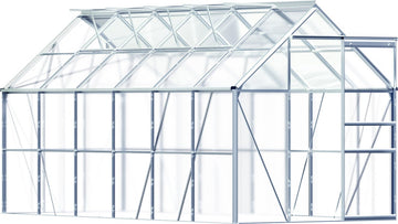 Tuinkas Aluminium - 7,2 mÂ² 4 Dakramen Regengoot - 380x190cm