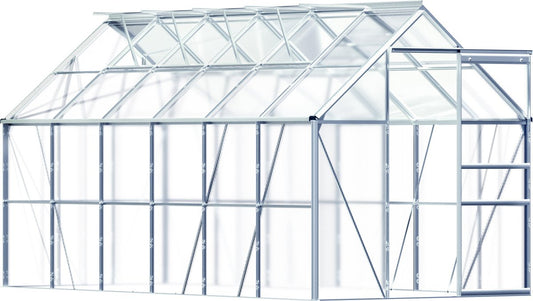 Tuinkas Aluminium - 7,2 m² 4 Dakramen Regengoot - 380x190cm