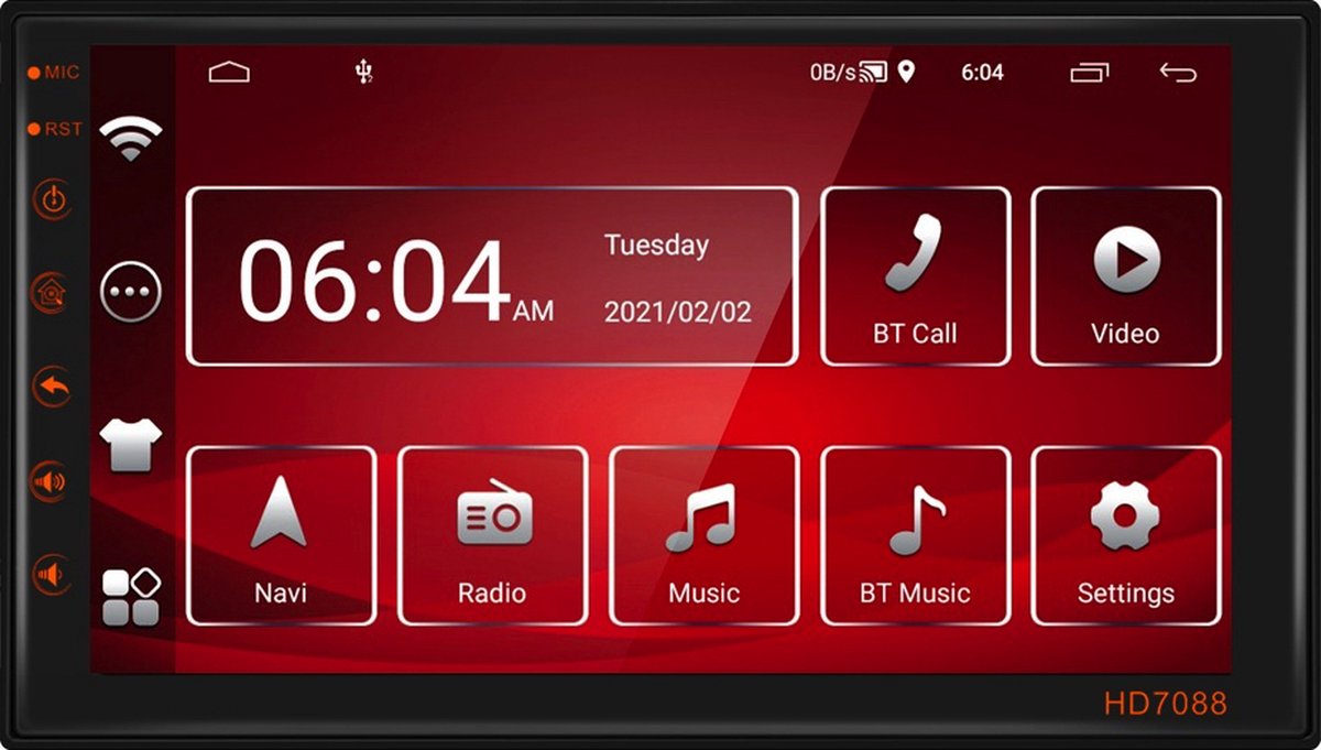 Autoradio | Android 9.1 | 2 Din universeel | Navigatiesysteem | 7' HD-scherm | Achteruitrijcamera