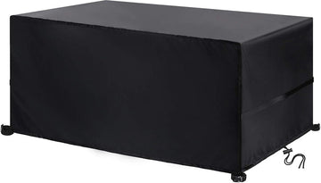 Tuinmeubelhoezen, rechthoekige/vierkante tuinmeubelhoezen, waterdicht, anti-UV, verbeterde scheurbestendige 420D Oxford-stof tuin rotan bankstel patio tafelhoezen 325*208*58cm