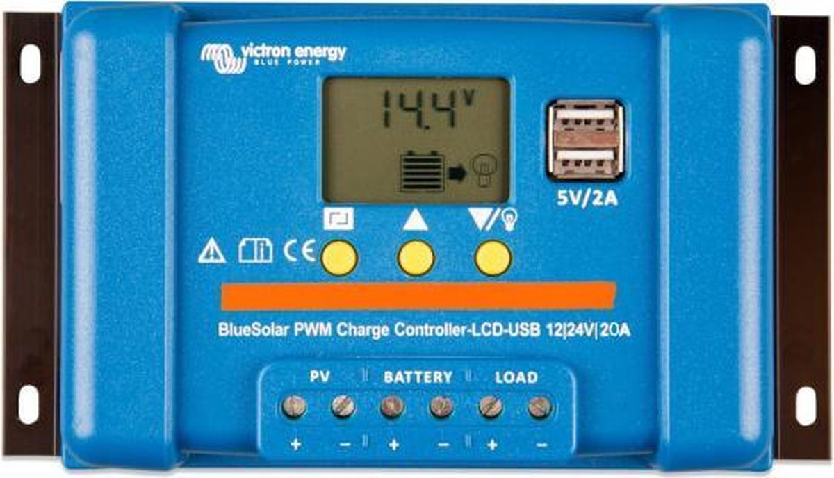 Set Flexibel Zonnepaneel 200Wp 12V Caravan, Camper, Boot, Tent of Tuinhuisje - Victron Energy BlueSolar PWM 20A LCD&USB laadregelaar - Zonnepaneel Compleet Pakket - Plug-Play set schematische tekening en handleiding - Monokristallijn