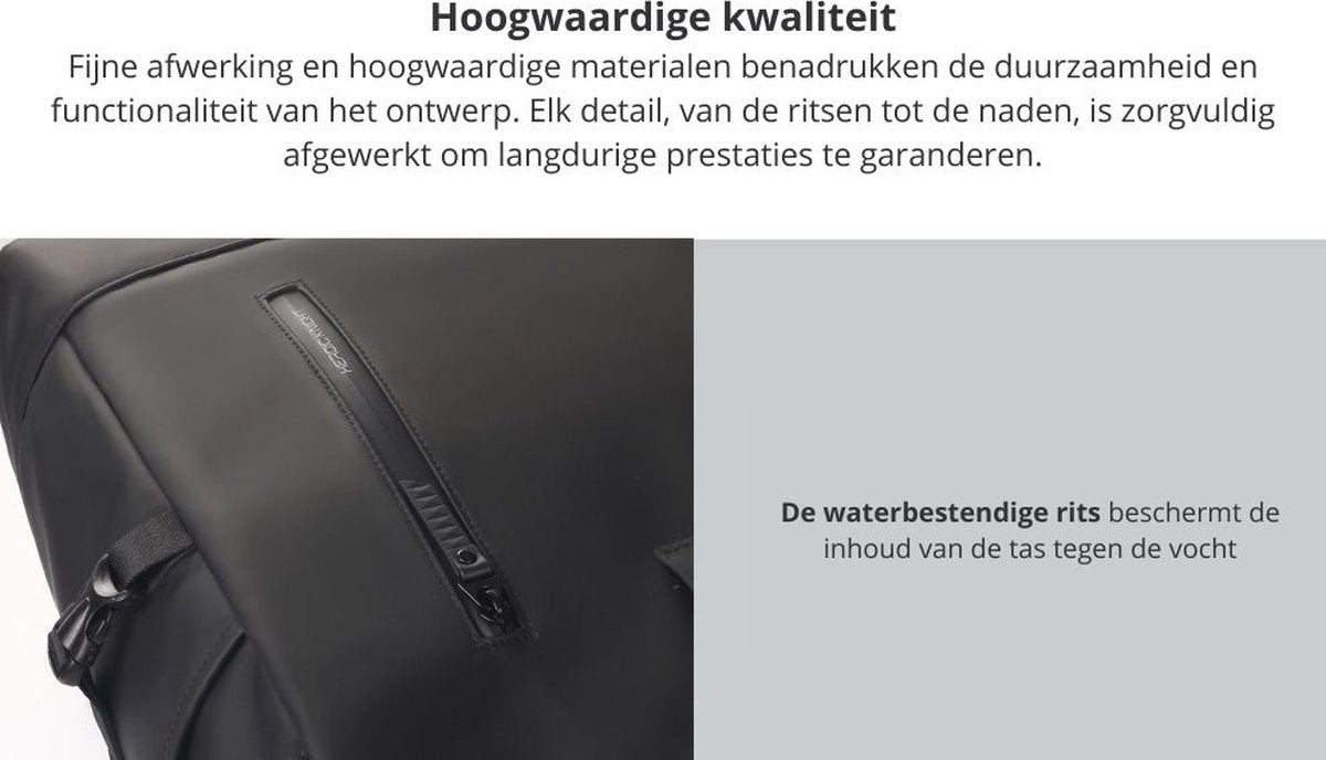 Avoir Avoir® Rolltop Rugzak - Dames en Heren - Waterdicht - Laptoptas 15,6 Inch - 40 Liter Rugzak - Verstelbare Reistas - Backpack Rugzak Groen