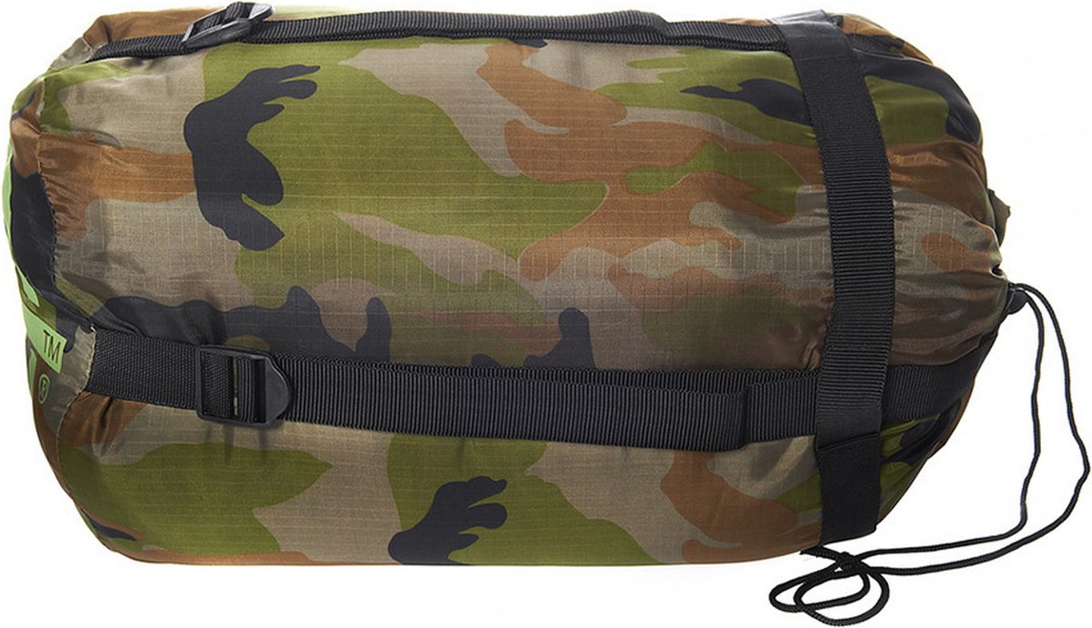 Warm single mummy sleeping bag with camouflage/army print 230 x 80 cm - Camping and outdoor items - Mummy sleeping bags