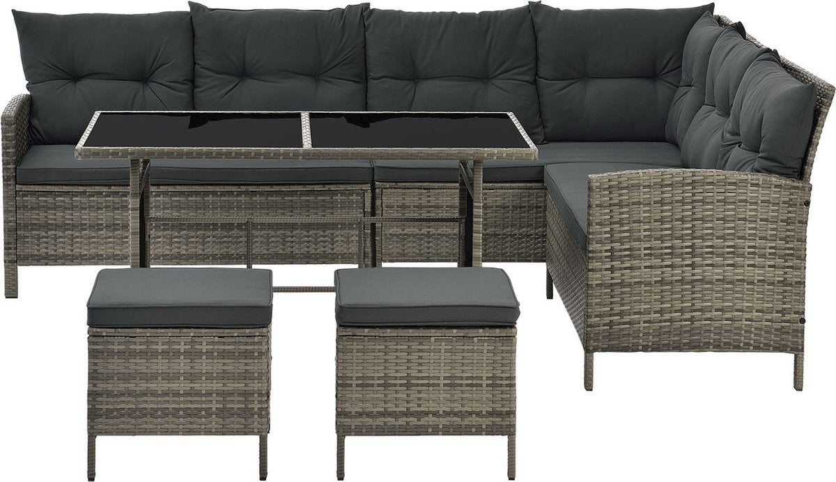 Polyrotan Loungeset - Manacor - Grijs